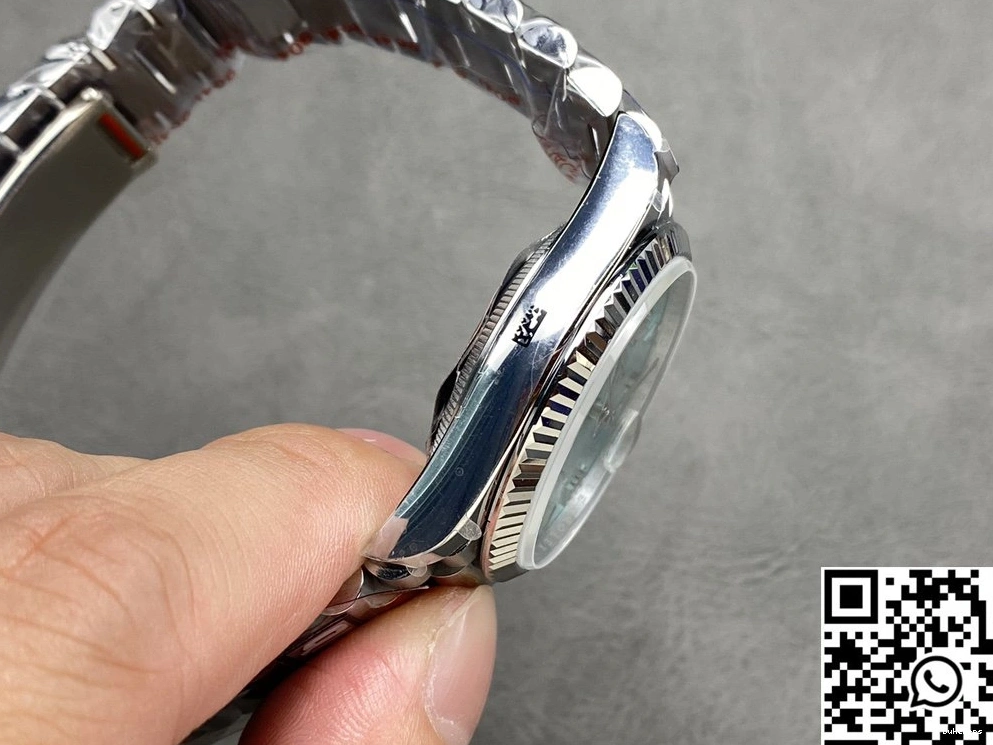 Steel Tungsten White Rolex M128236-0018 36mm Dial v5 Date Day QF Factory 1226